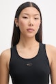 Diesel top damski bawełniany z elastanem T-ANKY-TAIL czarny A21019.0EJAI