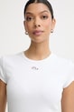 Diesel crop top damski bawełniany T-BUNNY-TAIL-S1 biały A21197.0EJAI