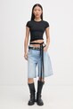 Diesel crop top damski bawełniany T-BUNNY-TAIL-S1 A21197.0EJAI czarny SS26
