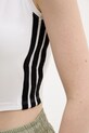adidas crop top damski bawełniany z elastanem Essentials JZ6876 biały