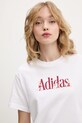adidas t-shirt bawełniany Soft Sports biały JZ7896