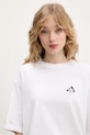 adidas t-shirt bawełniany Soft Side biały KA5091