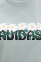 adidas t-shirt bawełniany Soft Side KA5099 turkusowy