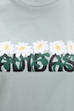 adidas t-shirt bawełniany Soft Side KA5099 turkusowy