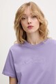 Bavlněné tričko adidas fialová KB2402