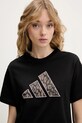 adidas t-shirt bawełniany czarny KB7142