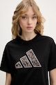 adidas t-shirt bawełniany czarny KB7142
