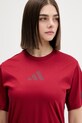 adidas t-shirt bawełniany Z.N.E bordowy KC7718