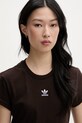 adidas Originals T-shirt damski bawełniany brązowy KD1354