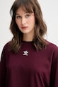 adidas Originals t-shirt damski bawełniany bordowy KD1373