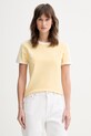 adidas Originals T-shirt damski bawełniany z elastanem żółty KD3682