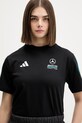 adidas t-shirt bawełniany x Mercedes czarny KE5922