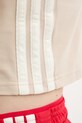 adidas crop top damski bawełniany z elastanem Stadium KE9575 beżowy