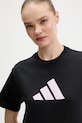 adidas t-shirt bawełniany czarny KQ6399