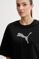 Puma t-shirt damski bawełniany GRAPHIC czarny 634566