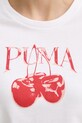 Puma t-shirt damski bawełniany GRAPHIC 691911 biały