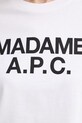 A.P.C. t-shirt bawełniany T-SHIRT CROP MANCHE COURTE MADAME APC COHBW.F26559 biały