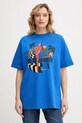 Farm Rio t-shirt nadruk niebieski 344377