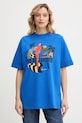Farm Rio t-shirt nadruk niebieski 344377