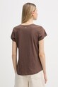 Odzież Mos Mosh t-shirt damski bawełniany Safina 176800 brązowy