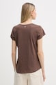 Odzież Mos Mosh t-shirt damski bawełniany Safina 176800 brązowy