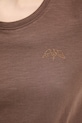 Mos Mosh t-shirt damski bawełniany Safina 176800 brązowy
