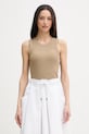 Mos Mosh τοπ γυναικείο με βαμβάκι Ara μπεζ 177230