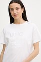 Liu Jo t-shirt damski bawełniany biały WA6238.JS923