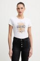 Liu Jo t-shirt bawełniany nadruk biały WA6493.JS923
