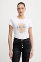 Liu Jo t-shirt bawełniany nadruk biały WA6493.JS923