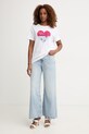 Liu Jo T-shirt damski bawełniany WA6502.JS923 biały SS26