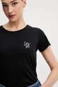 Liu Jo t-shirt bawełniany czarny TA6056.JS923