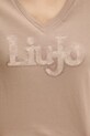 Liu Jo t-shirt bawełniany TA6057.JS923 beżowy