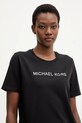 MICHAEL Michael Kors t-shirt bawełniany czarny MR651QP97J