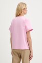 Odzież Marella t-shirt damski bawełniany z elastanem Emme by Marella 2615971041200 różowy