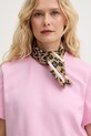 Marella t-shirt damski bawełniany z elastanem Emme by Marella różowy 2615971041200