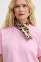 Marella t-shirt damski bawełniany z elastanem Emme by Marella różowy 2615971041200