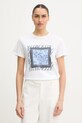 Marella t-shirt bawełniany Emme by Marella nadruk biały 2615971051200