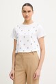 Marella t-shirt bawełniany Emme by Marella wzorzyste biały 2615971061200