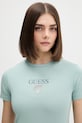 Guess Jeans t-shirt turkusowy W6RI15.J1314