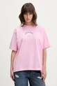 Guess Jeans t-shirt bawełniany nadruk różowy W6RI20.K8HM0