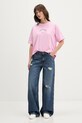 Guess Jeans t-shirt bawełniany W6RI20.K8HM0 różowy SS26