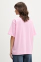 Odzież Guess Jeans t-shirt bawełniany W6RI20.K8HM0 różowy