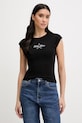 Μπλουζάκι Guess Jeans κανονικό μαύρο W6RI21.J1314