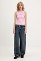 Top Guess Jeans W6RP23.KA0H1 ροζ SS26