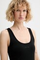 Calvin Klein top dámsky bavlnený s elastanom čierna LV044F210G