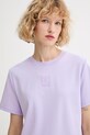 Calvin Klein t-shirt γυναικείο βαμβακερό μωβ LV044D202G