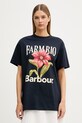 Barbour tričko dámske bavlnené x Farm Rio tmavomodrá LTS0736