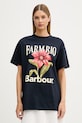 Barbour tričko dámské bavlněné x Farm Rio námořnická modř LTS0736