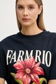 Barbour tričko dámske bavlnené x Farm Rio tmavomodrá LTS0736